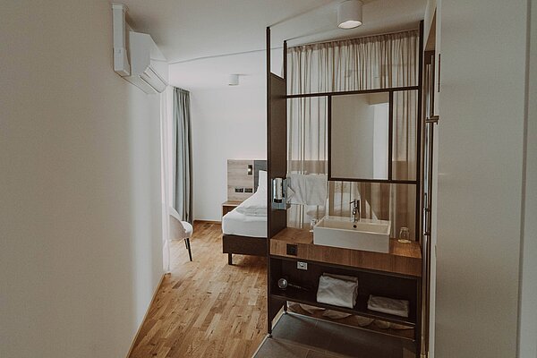 Superior double room at Burghotel Schlaining. Superior double room at Burghotel Schlaining.