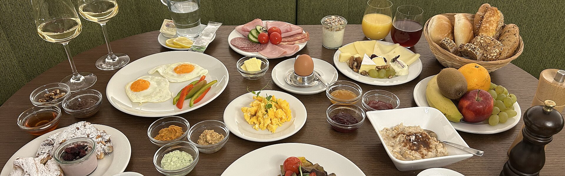 Breakfast at the Burghotel Schlaining.