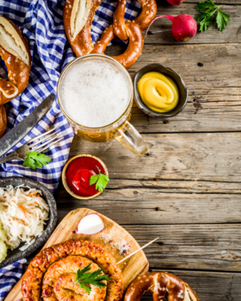Table setting at an Oktoberfest.