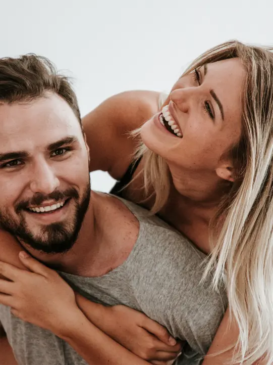 Couple hugging each other.