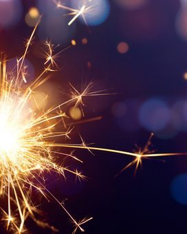 Sparkler is lit Sparkler is lit