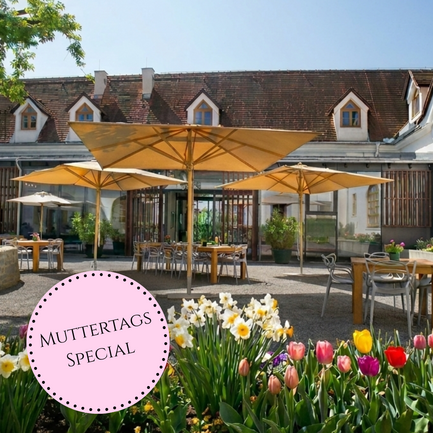 Hotel Courtyard Spring Flowers Mother's Day