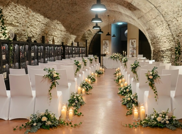 Wedding venue at the wine tasting room