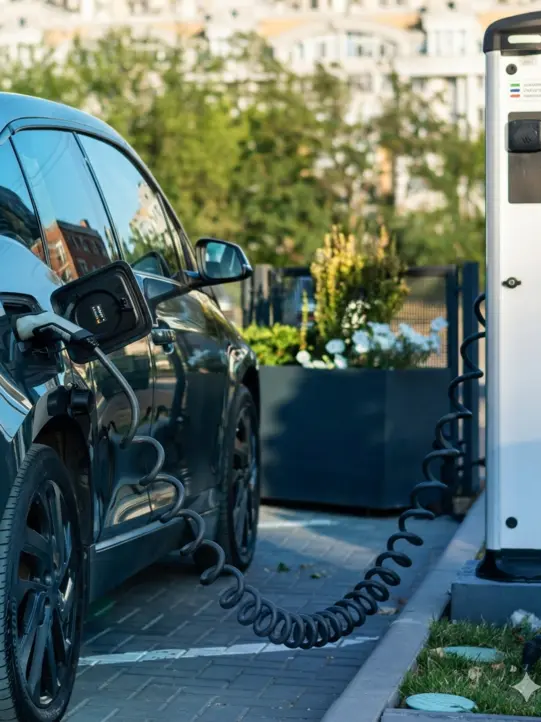 Electric charging station for cars, symbolic image