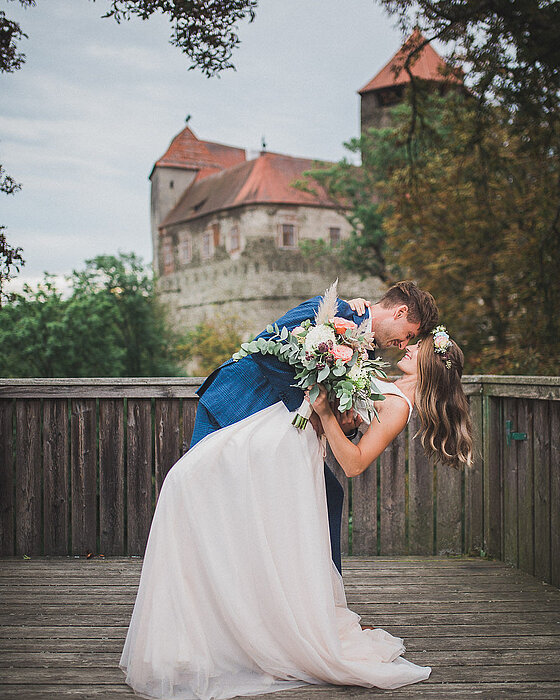 Schlaining Castle as a photo backdrop.