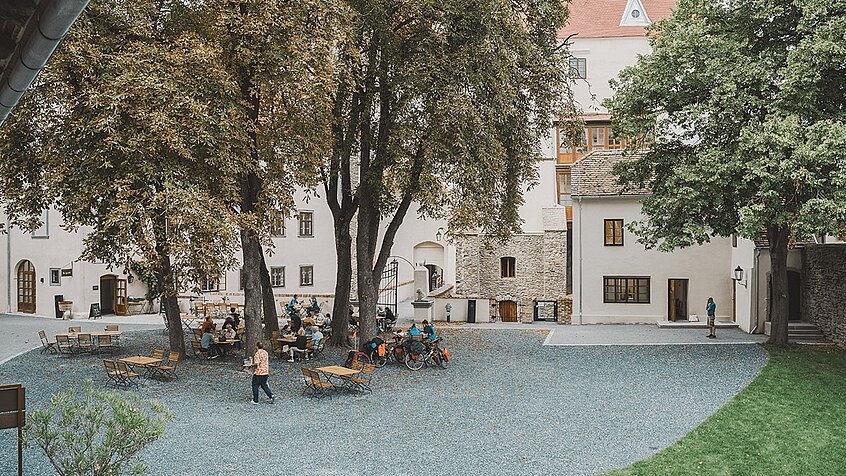 Inner courtyard of Schlaining Castle in Southern Burgenland.