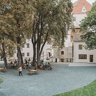 Inner courtyard of Schlaining Castle in Southern Burgenland.