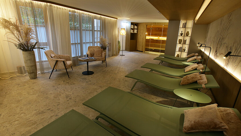 Sauna and relaxation lounge