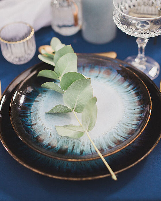 Beautifully laid wedding table.